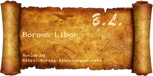 Boross Libor névjegykártya